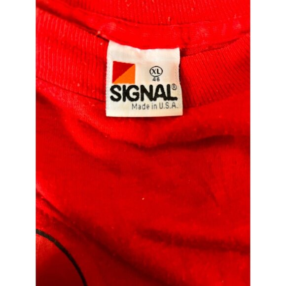 Vintage Utah Rocky Mountains Red T-Shirt XL Signal Made In USA Cotton - Picture 4 of 4